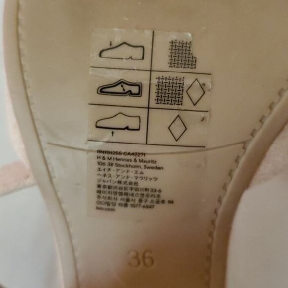 H&M Heels Pumps Sandals Peep Backs Ankle Strap Block Women's WOMAN'S Size 5 ½ - Picture 14 of 16